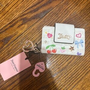 Juicy Couture Cream Wallet with Colorful Motifs